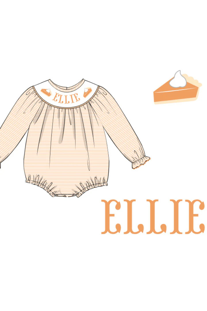 Pre-Order Custom Name Sweet As Pie Stripe Bubble | The Smocked Flamingo