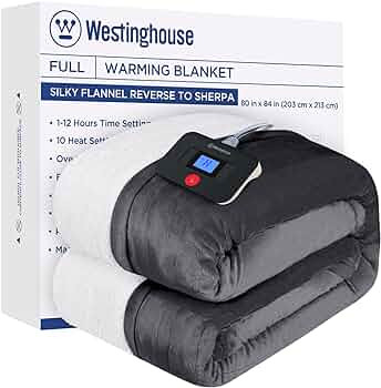 Westinghouse Electric Blanket Heated Blanket | 10 Heating Levels & 1 to 12 Hours Heating Time Set... | Amazon (US)