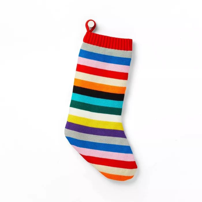 Mix Stripe Sweater Knit Holiday Stocking - LEGO® Collection x Target | Target