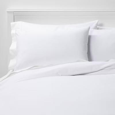 King Easy-Care Duvet Cover & Sham Set White - Room Essentials™ | Target