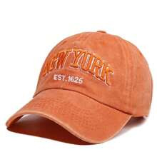 1pc FASHION Orange Letter New York Vintage Baseball Cap | SHEIN