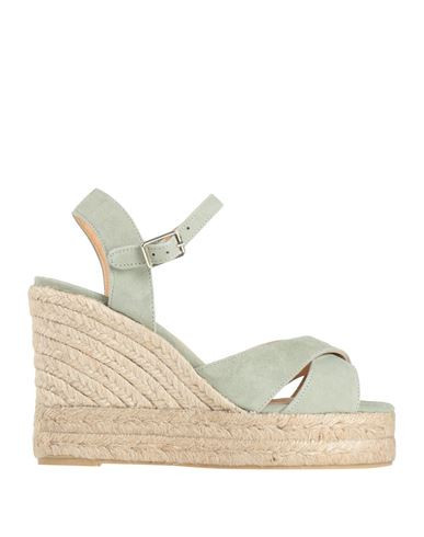 Castañer Woman Espadrilles Sage green Size 7.5 Leather | YOOX (US)