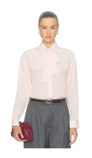 Ulla Johnson Lise Long Sleeve Blouse in Pink. - size 10 | Revolve Clothing (Global)