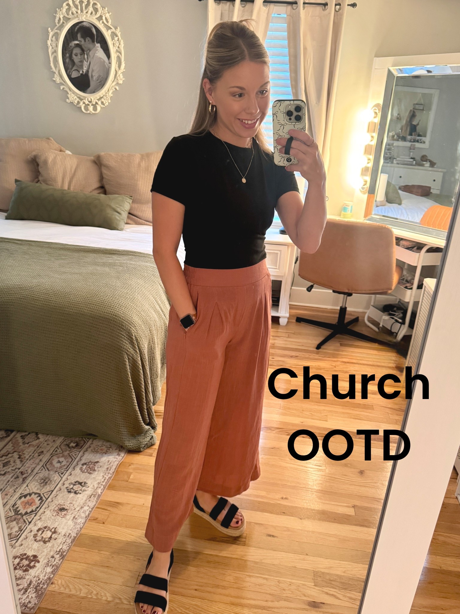 Sunday best but make it comfy ✨ Linking my church OOTD so you can shop the look 🤍🙏 
Pants-small
Top-small
Shoes-true to size (7)
#SundayStyle #church #ootd #fallfit #fallfashion 

#LTKFindsUnder50 #LTKPetite