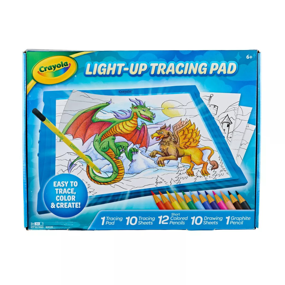 Crayola Light Up Tracing Pad Blue: Kids Drawing & Coloring Kit, Creative Activity, Includes 34 Pi... | Target