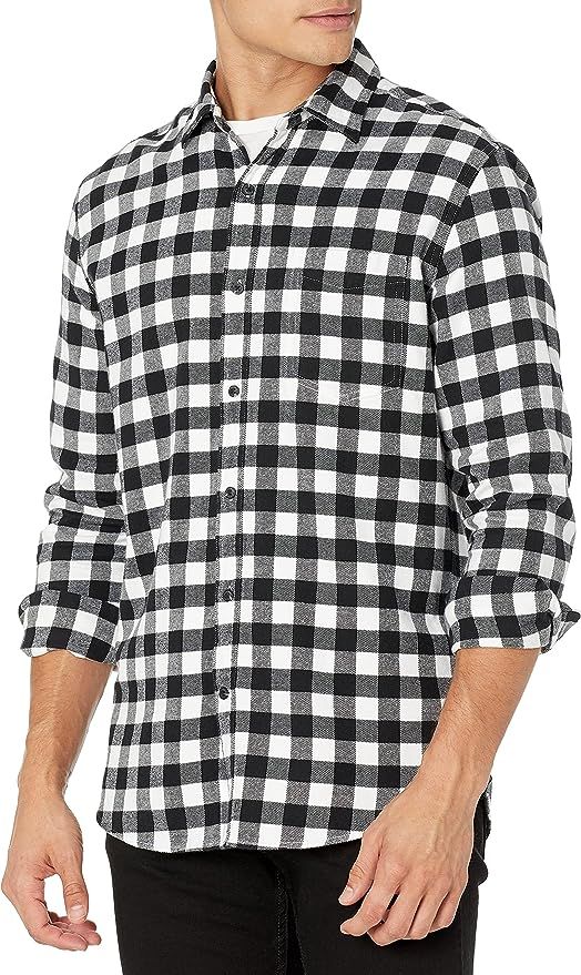 Amazon Essentials Men's Regular-fit Long-Sleeve Flannel Shirt | Amazon (US)