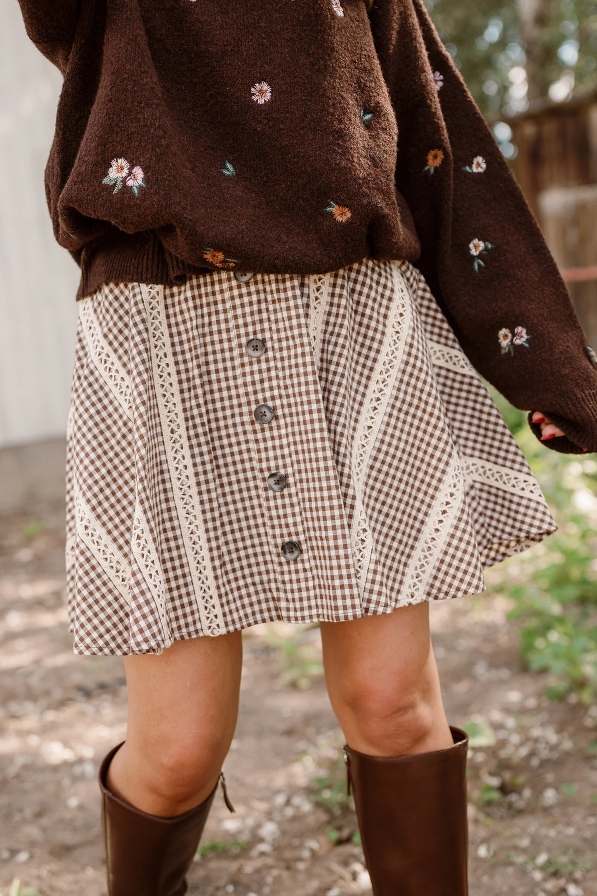 Tash Skort in Hickory Gingham | Ivy City Co