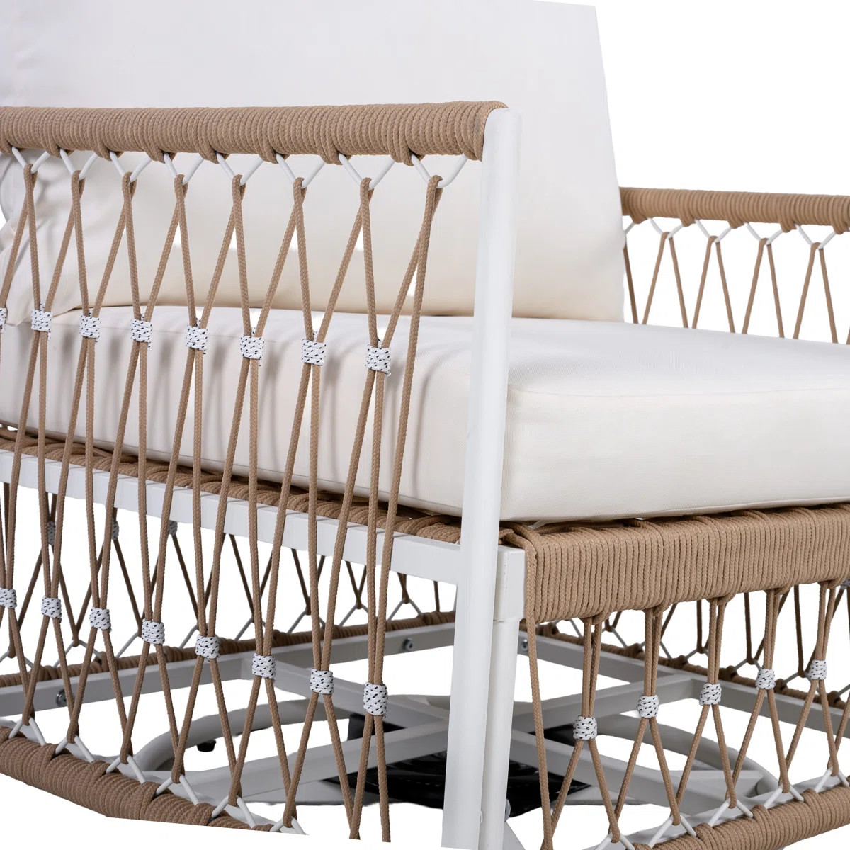 Gariepy Patio Swivel Woven Rope Lounge Chairs With Cushions (Set of 2) | Wayfair North America