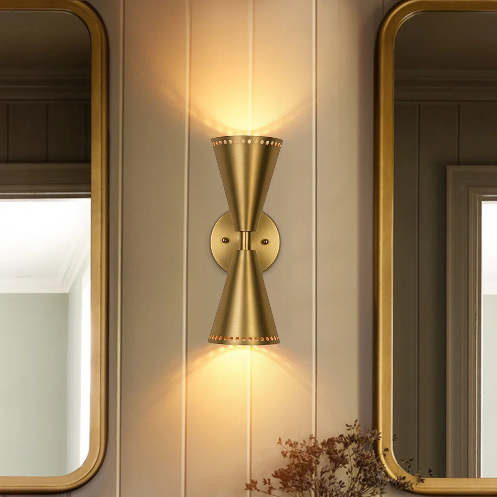 2 - Light Starry Hourglass Up And Down Cone Wall Light | Wayfair North America