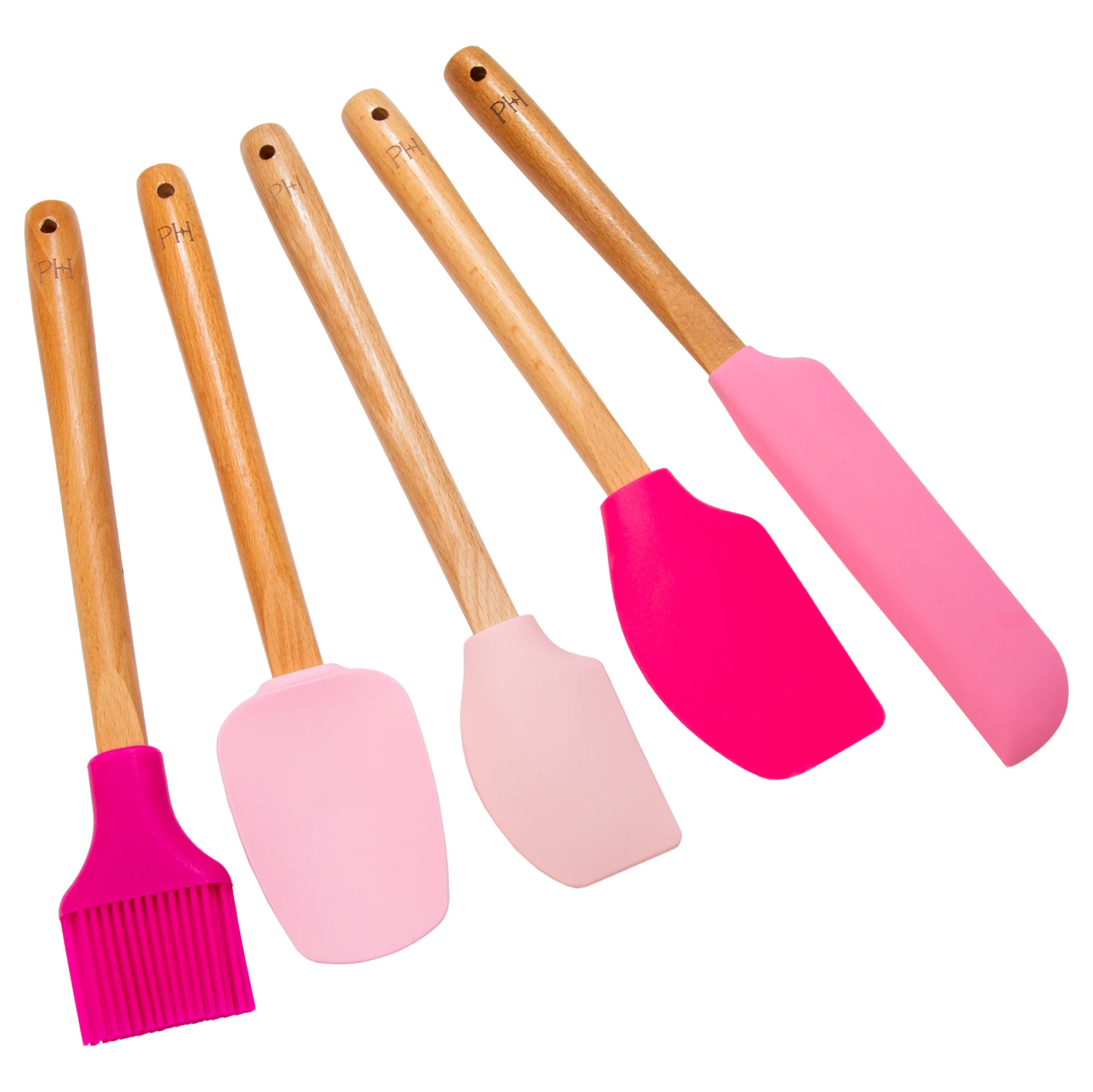 Paris Hilton 5 Piece Silicone Spatula Set, Pink | Walmart (US)