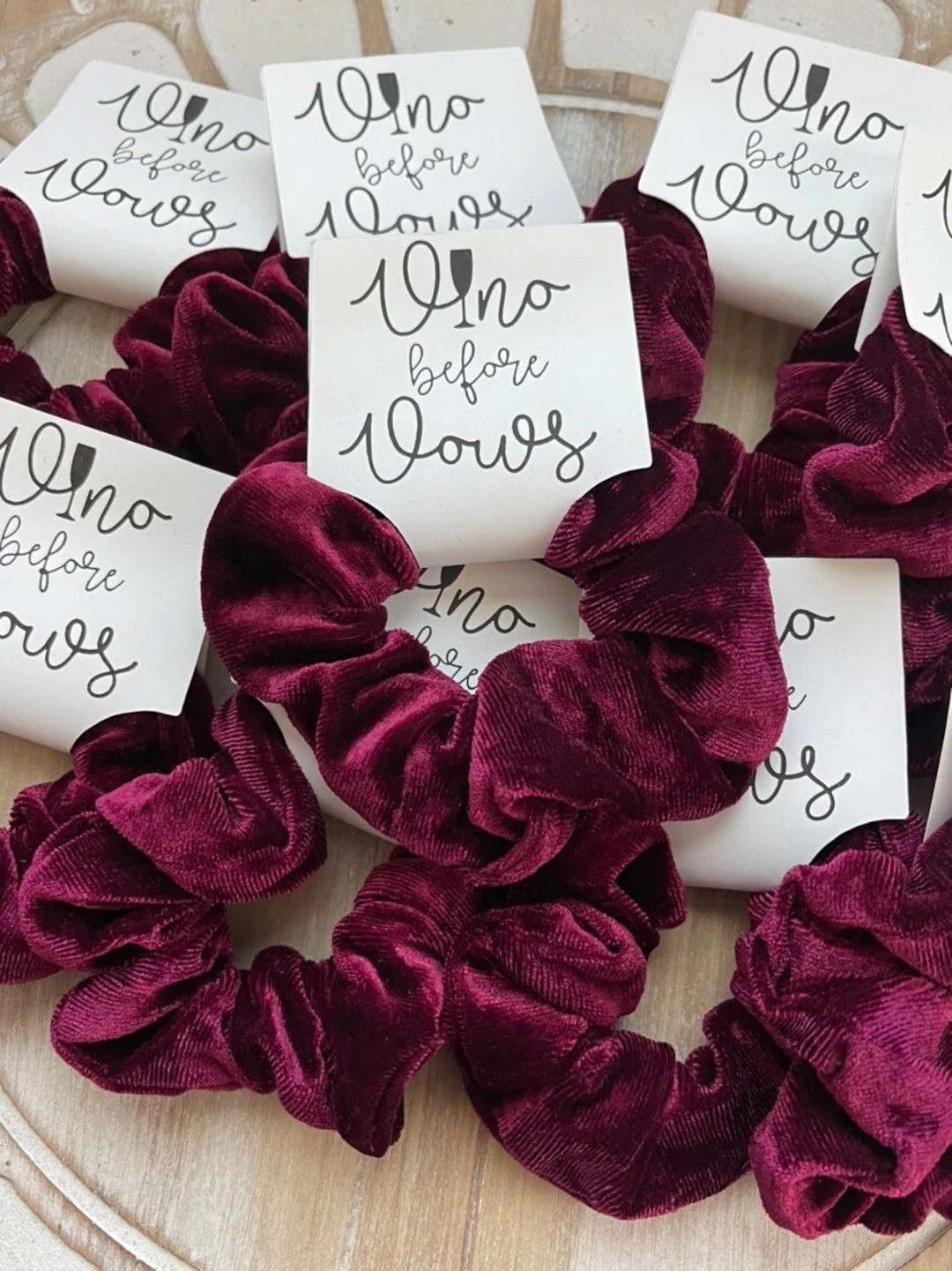 Vino Before Vows Favors Winery Bachelorette Favors Scrunchie - Etsy | Etsy (US)