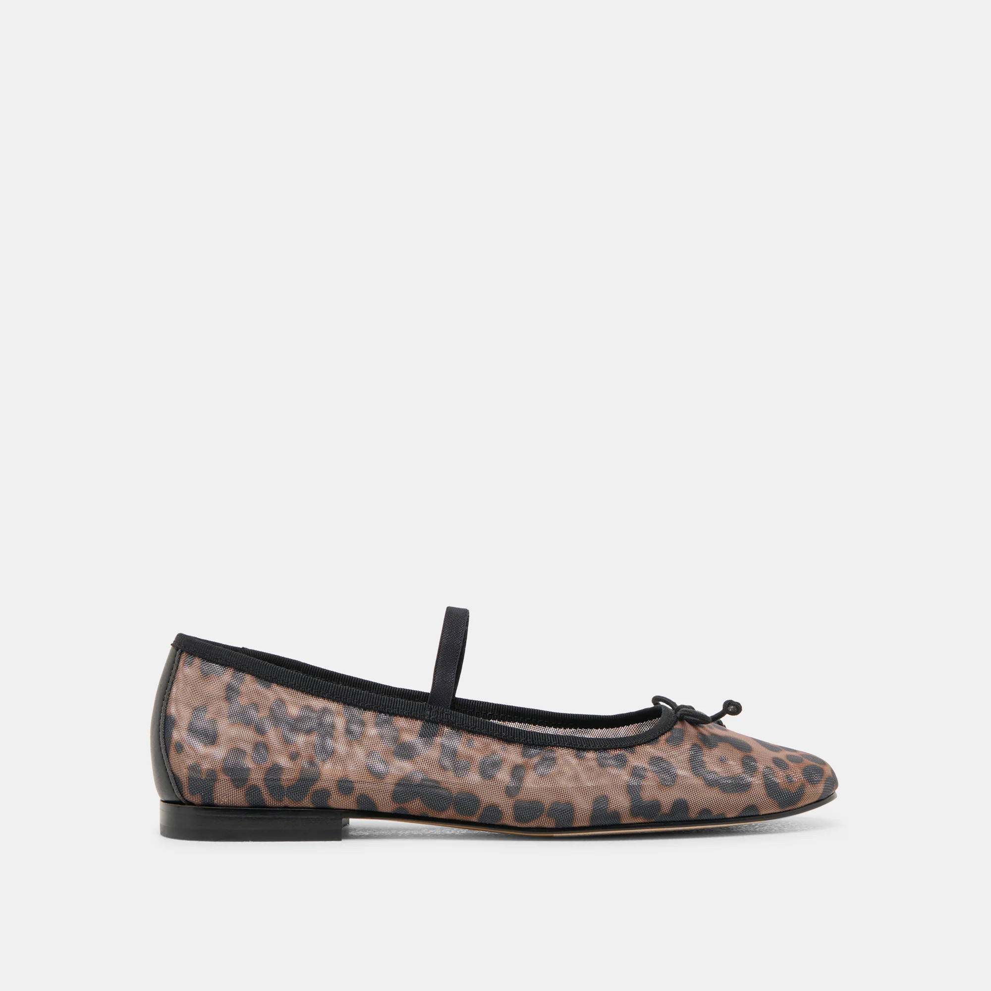 Cadel Ballet Flats Dk Leopard Mesh | DolceVita.com