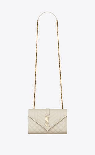 envelope small in quilted grain de poudre embossed leather | Saint Laurent Inc. (Global)