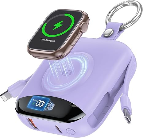 Portable Charger, 10000mAh 22.5W Fast Charging Power Bank with Built-in Cables, Travel Essentials... | Amazon (US)