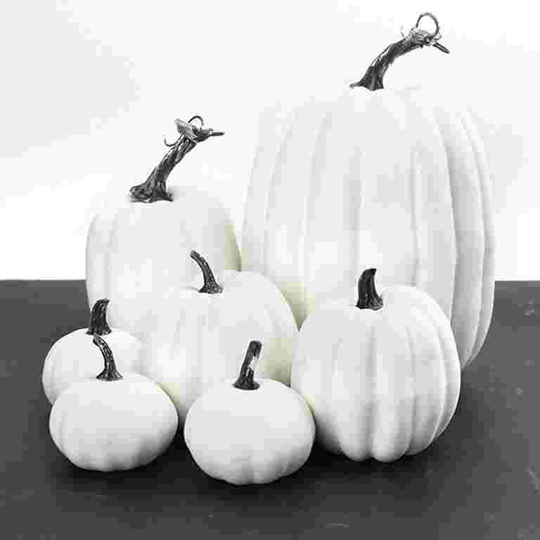 7PCS Thanksgiving White Pumpkin Decorations Various Sizes Pumpkin Decorations Artificial Pumpkins... | Walmart (US)