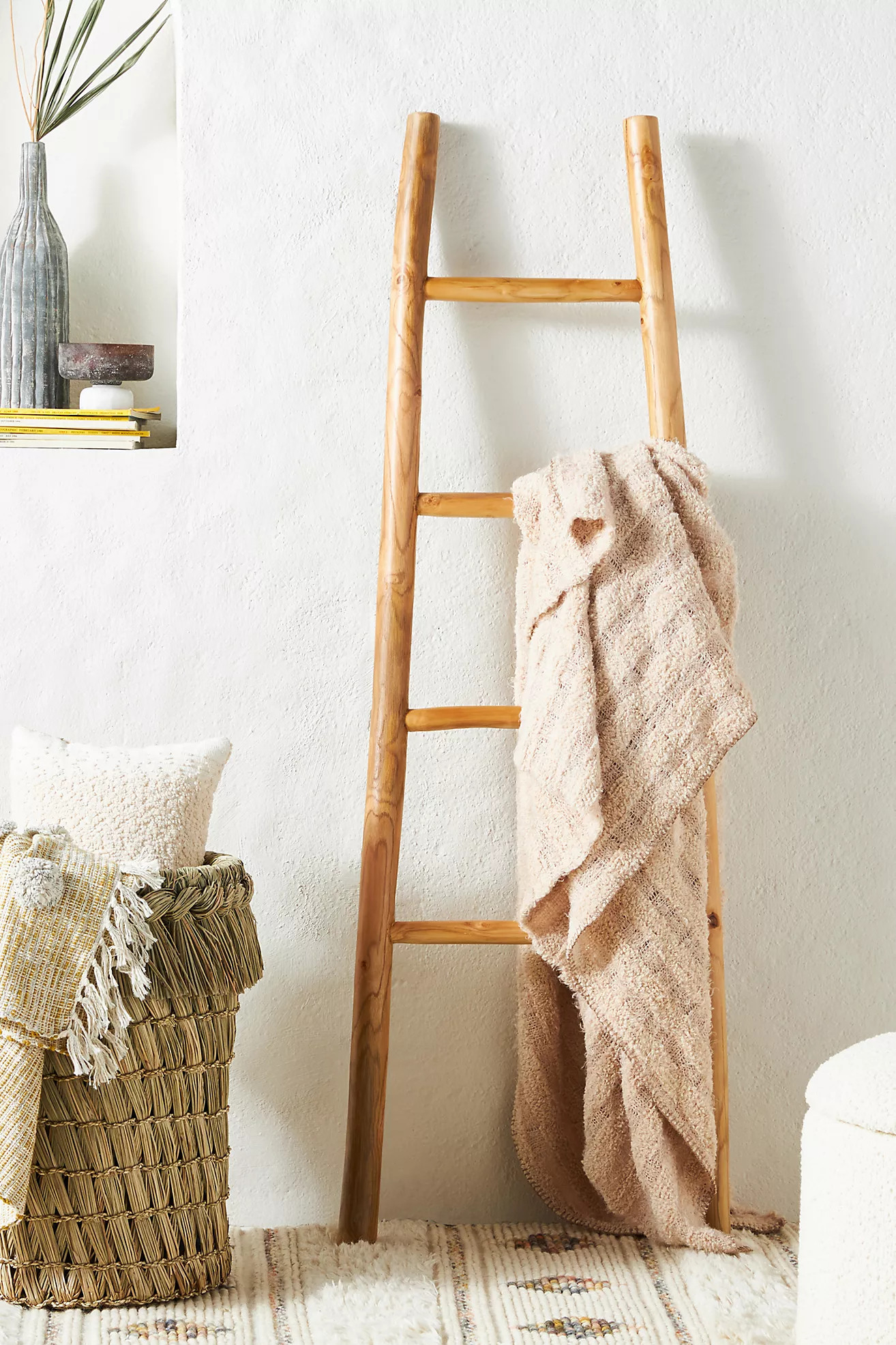 Travis Decorative Teak Blanket Ladder | Anthropologie (US)