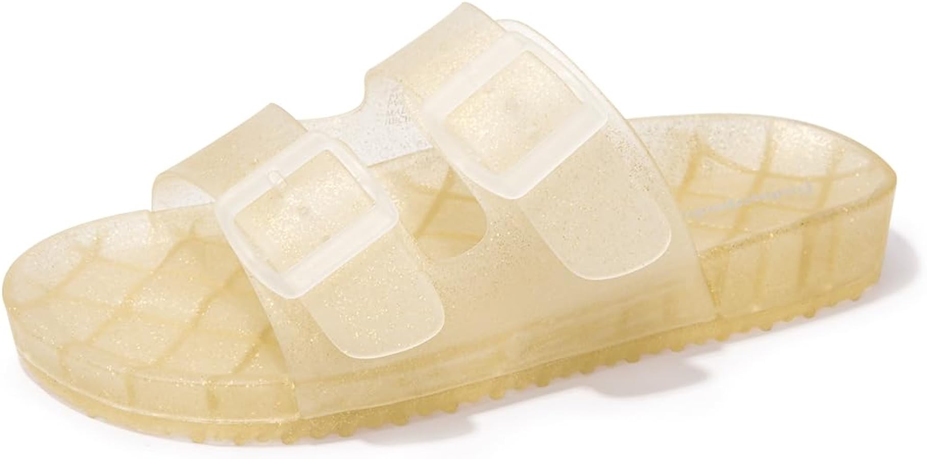 FUNKYMONKEY Women's Comfort Slides Double Buckle Adjustable EVA Flat Sandals | Amazon (US)