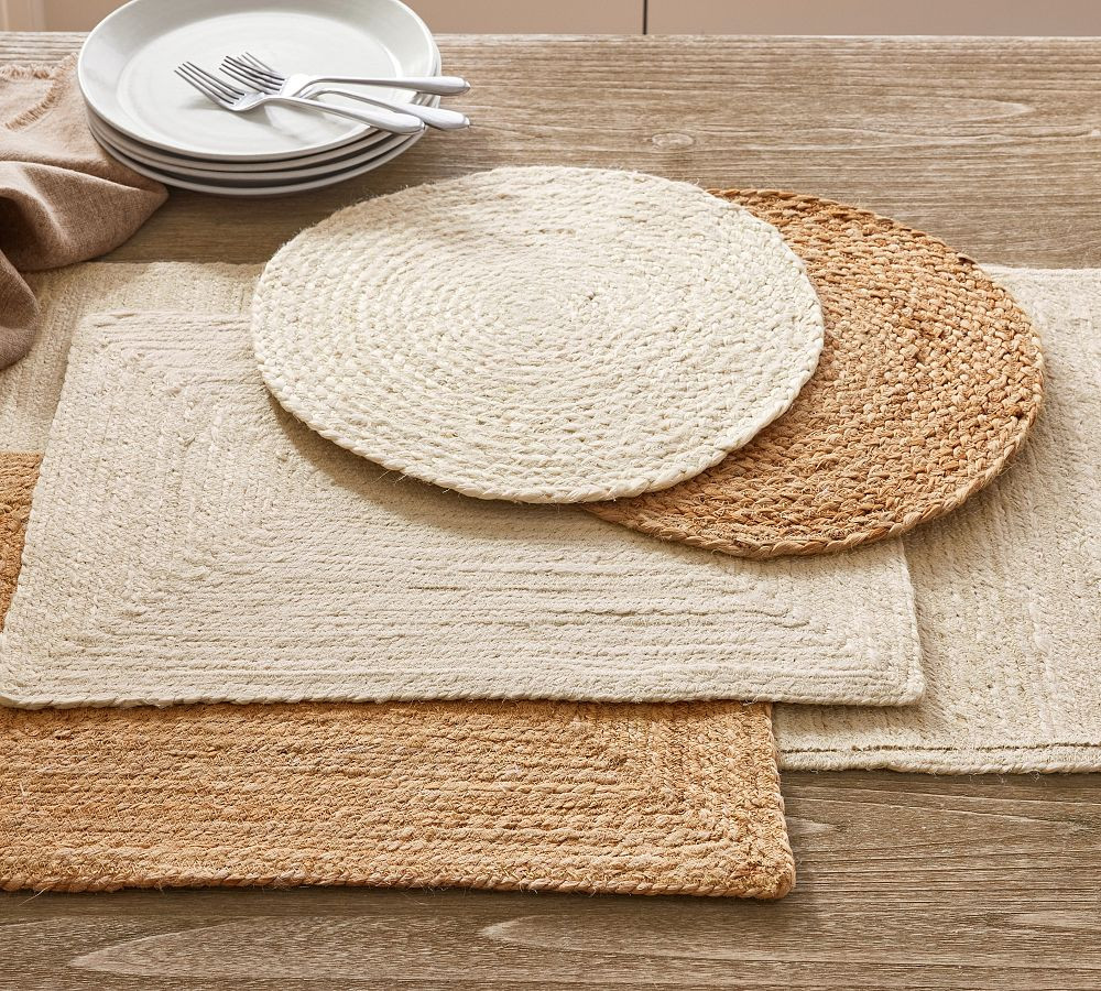 Colton Jute Round Placemats | Pottery Barn (US)