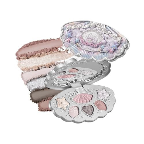Flower Knows Shell's Jewel 6-Color Makeup Palette,Nude Pink Eyeshadow with 4 Matte + 2 Shimmer Shades,Blendable Smooth Cute Eye Makeup,0.23 Oz(01 Moonlight Pearl) | Amazon (US)