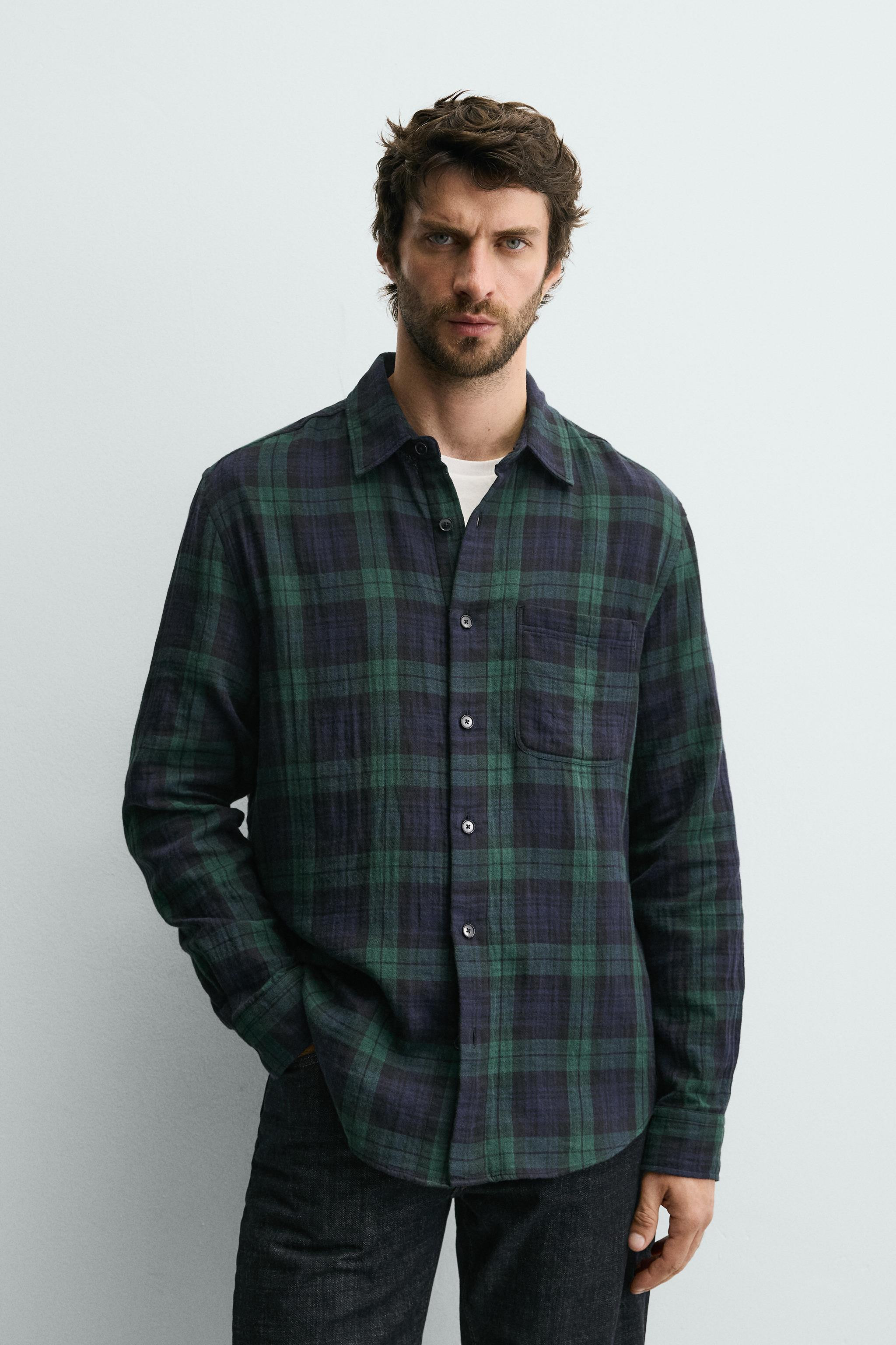 CHECKERED STRUCTURE SHIRT | Zara Canada