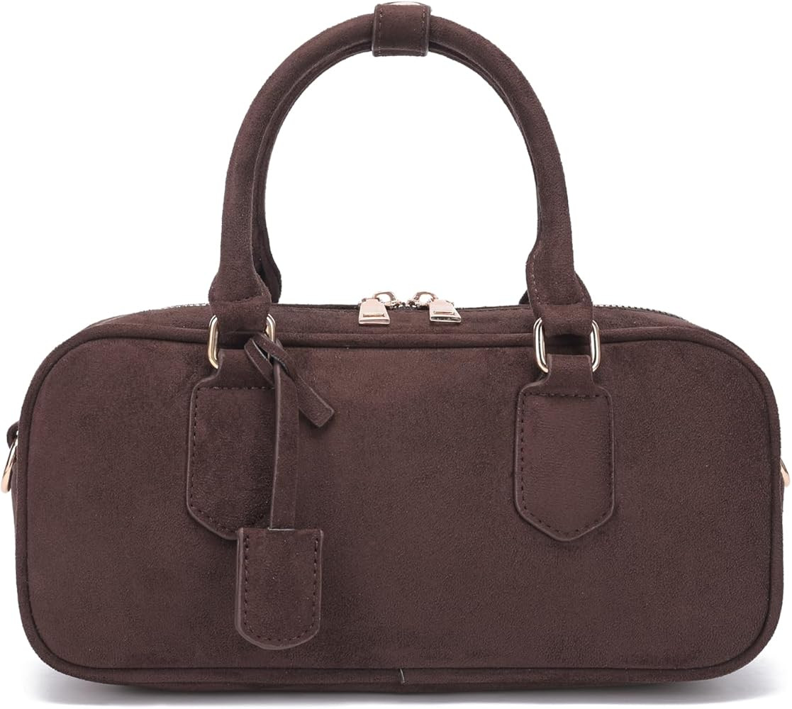 JOLLQUE Suede Crossbody Bag for Women,Autumn Winter Handbags Purse,Fashion Small Designer Shoulde... | Amazon (US)