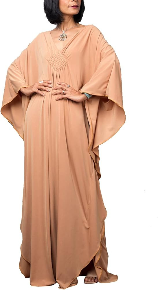 LikeJump Women Boho Kaftan Beach Cover Up Swimwear Kimono Maxi Dress Plus Size Tpos | Amazon (UK)