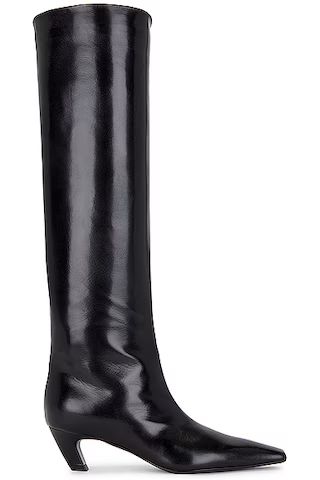 KHAITE Davis Knee High Boots in Black | FWRD 