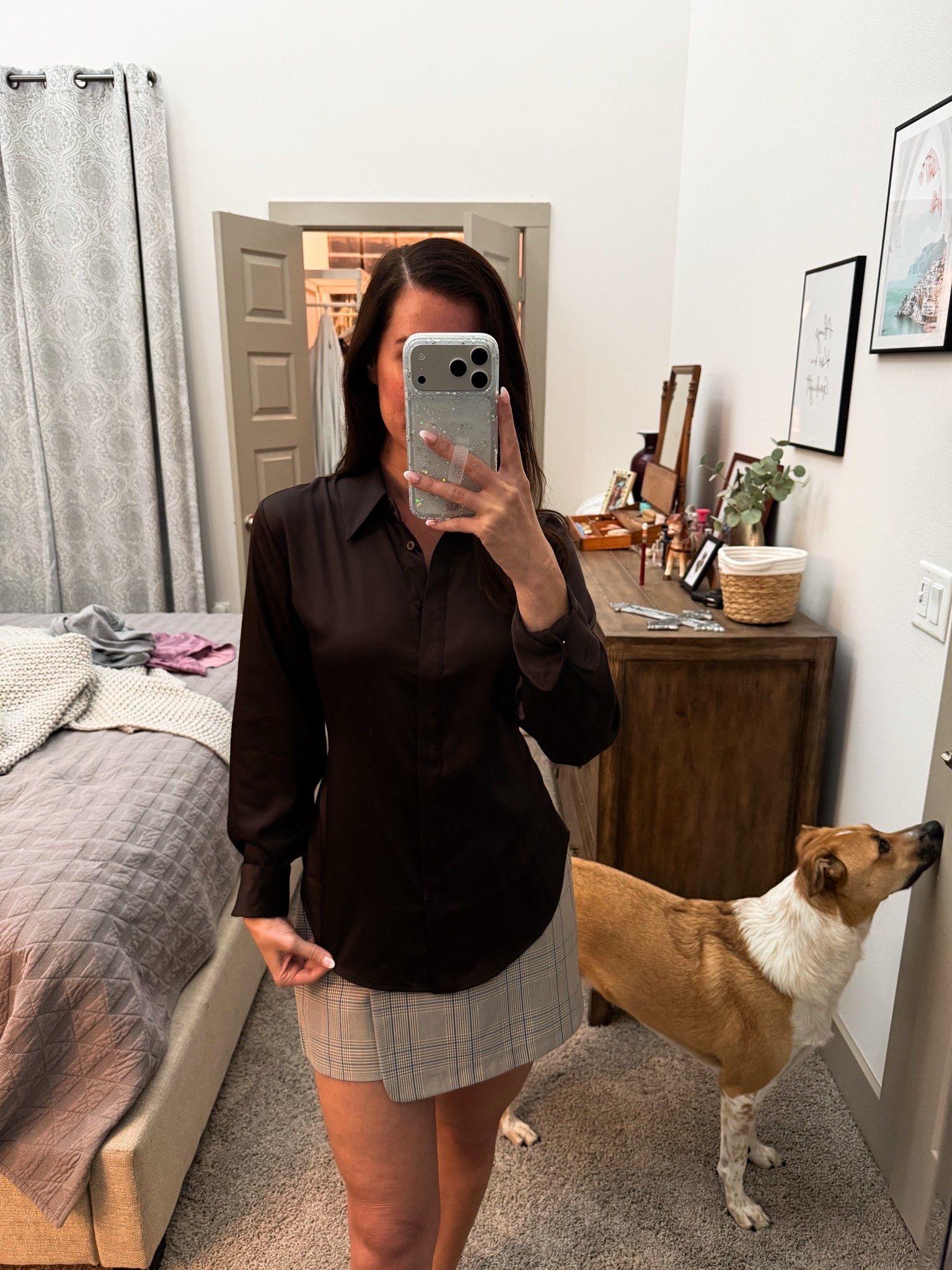 Abercrombie // fall fashion // fall finds // under $100 // satin button down // mini skirt // plaid skirt

#LTKootd #LTKWorkwear #LTKSaleAlert