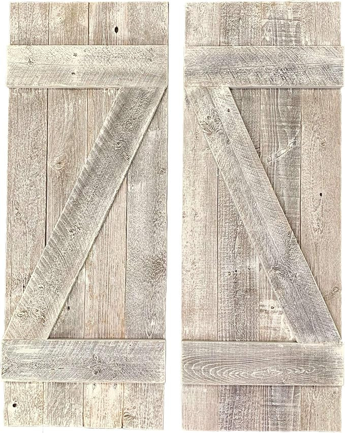 BarnwoodUSA | Rustic Farmhouse Window Shutters (Set of 2) | Made of 100% Reclaimed and Recycled W... | Amazon (US)