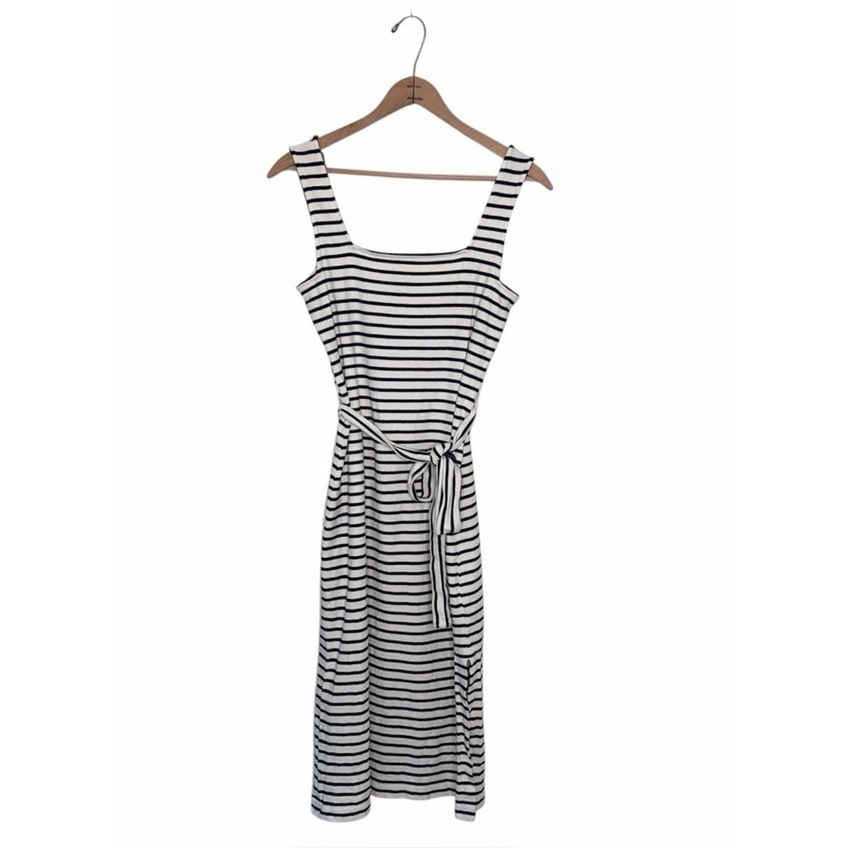 Rails Taylin Striped Dress Chalk Navy Stripes Sleeveless Belted Woman's Small | eBay | eBay US