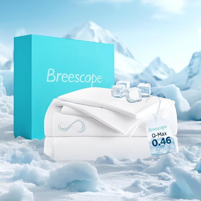 Breescape Cooling Sheet Set King Size - BlendTek Dry & Cool Technology for Hot Sleepers and Night... | Amazon (US)