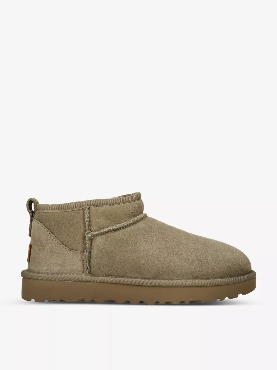 Classic Ultra Mini suede and shearling boots | Selfridges