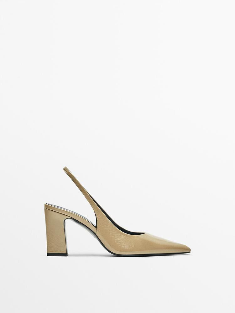 Heeled slingback shoes | Massimo Dutti US