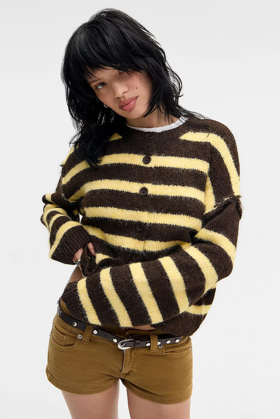 UO Marli Crew Neck Cardigan | Urban Outfitters UK