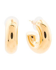 Made In Italy 14k Gold Shiny Hoop Earrings | Jewelry | T.J.Maxx | TJ Maxx