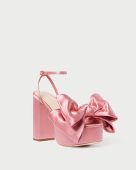Kiki Blush Satin Platform Sandal | Loeffler Randall