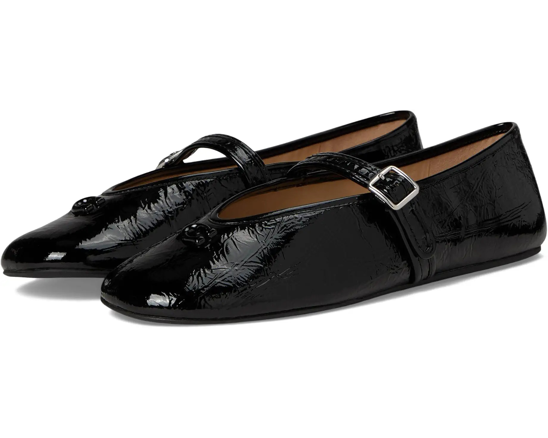 Women's COACH Sculpted C Crinkle Patent Leather Soft Mary Jane | Zappos.com