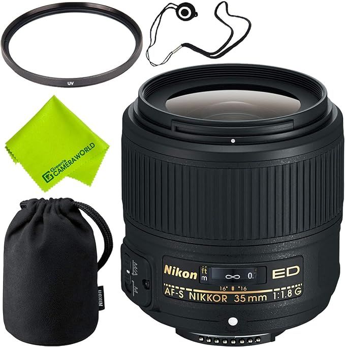 Nikon AF-S NIKKOR 35mm f/1.8G ED Lens Base Bundle | Amazon (US)