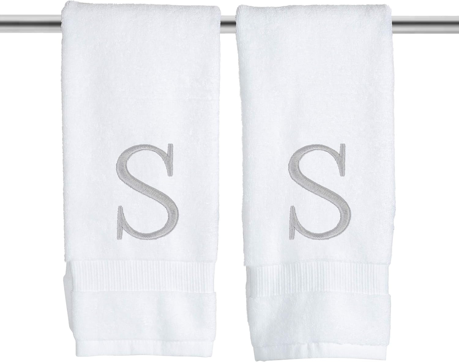 Monogrammed Hand Towels for Bathroom - Luxury Hotel Quality Personalized Initial Decorative Embro... | Amazon (US)