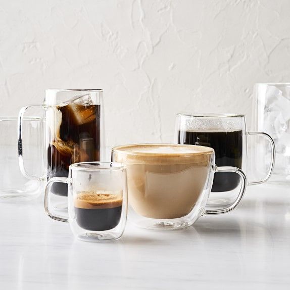 Double-Wall Glass Latte Mugs | Williams-Sonoma