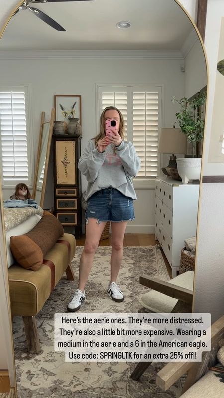 Here’s my favorite aerie shorts! They’re elastic in the back, normal in the front! I own so many pairs! Use code: SPRINGLTK for an extra 25% off! 

#LTKsalealert #LTKmidsize #LTKSpringSale