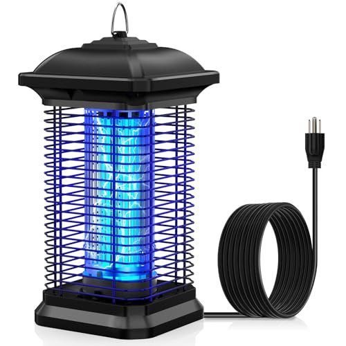 AMUFER Bug Zapper for Outdoor & Indoor, 1/2 Acre Coverage Mosquito Lamp with 18W Bulb & 4400V High-Voltage, 100% Improvement in Mosquito Control Effect, Electric Fly Trap for Patio, Backyard, Home | Amazon (US)