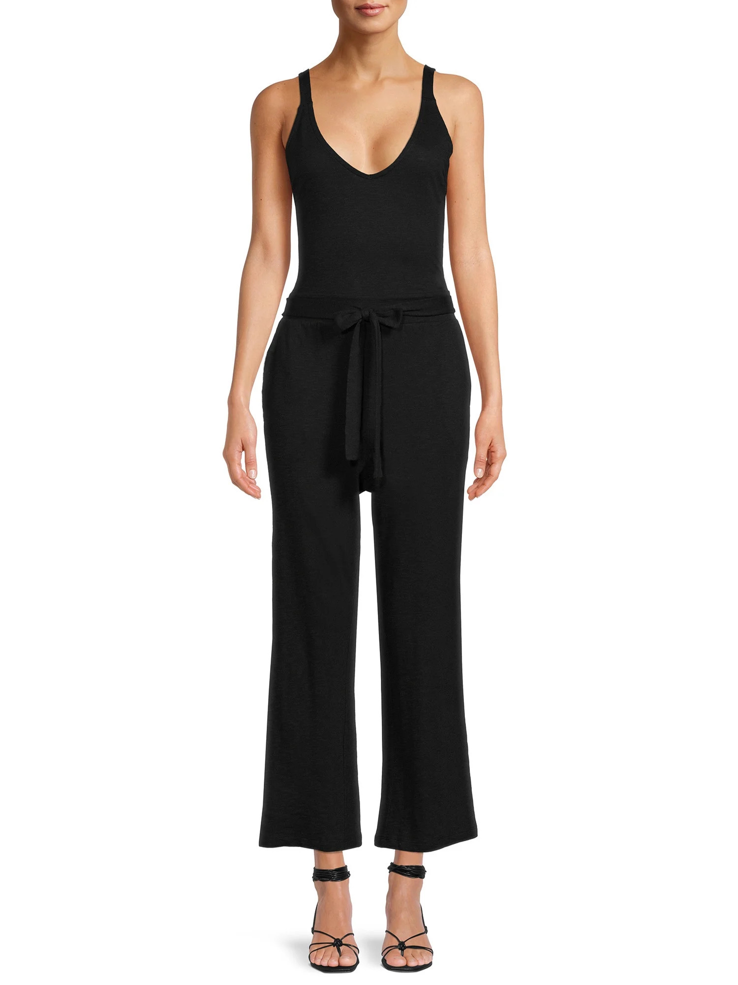 Time and Tru Women's Sleeveless Jumpsuit - Walmart.com | Walmart (US)