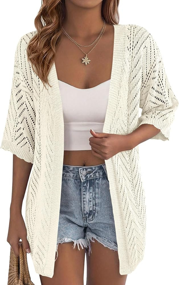 PRETTYGARDEN Women Lightweight Summer Short Sleeve Cardigan | Amazon (US)