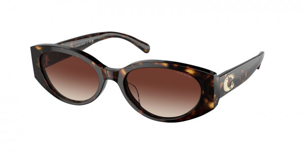 Coach HC8353U CD473 Sunglasses | 512013 Dark Tortoise / Dark Brown Gradient Lens 54-18-140 | EZ Contacts