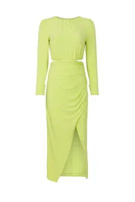 Green Cutout Midi Dress | Rent the Runway