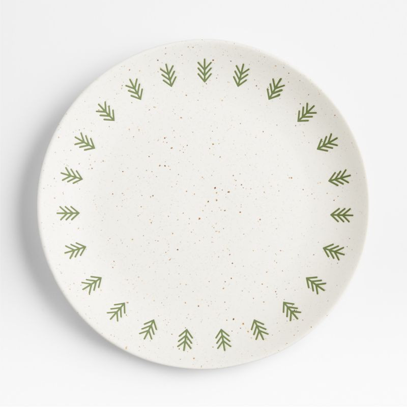 Evergreen Forest Holiday Dinner Plate + Reviews | Crate & Barrel | Crate & Barrel