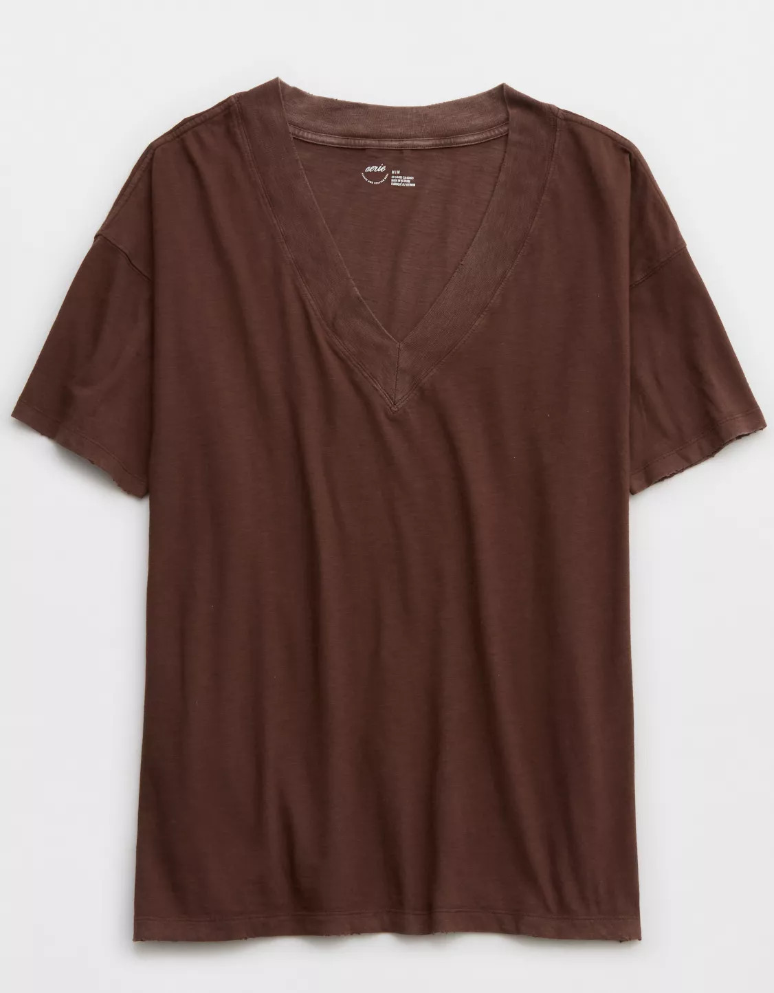 Aerie Extreme V-Neck Oversized Boyfriend T-Shirt | Aerie