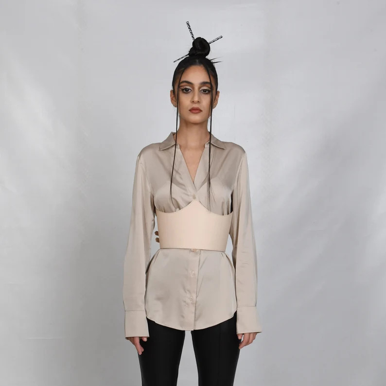 Ceinture en cuir Beige Push-up couronne XXS-XXXL, corset large en cuir - Etsy | Etsy (US)