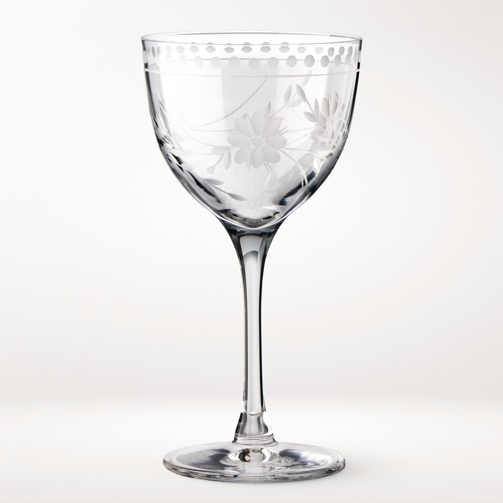 Vintage Etched Nick & Nora Glasses | Williams-Sonoma